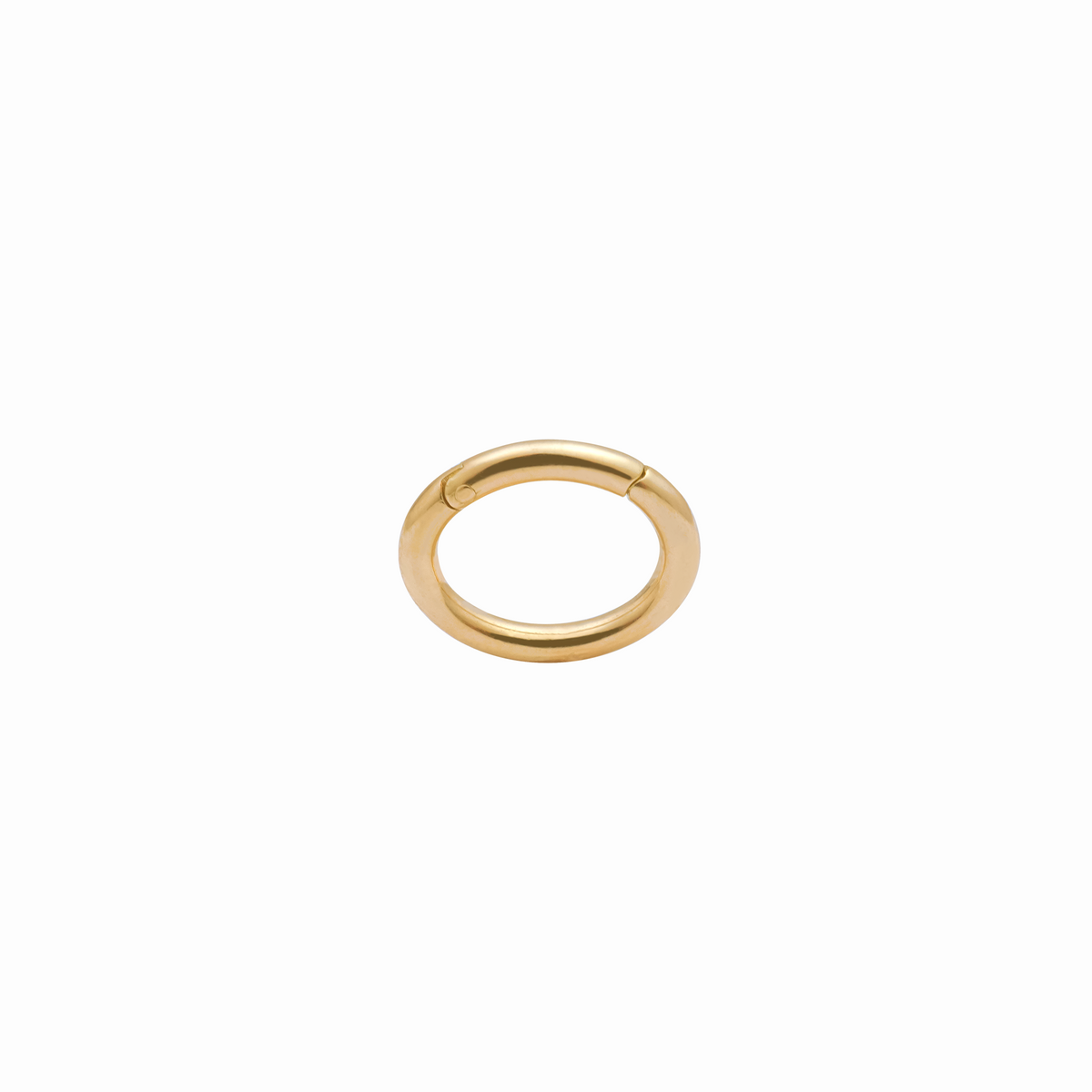Dije en oro amarillo de 18K oval tubular con bisagra