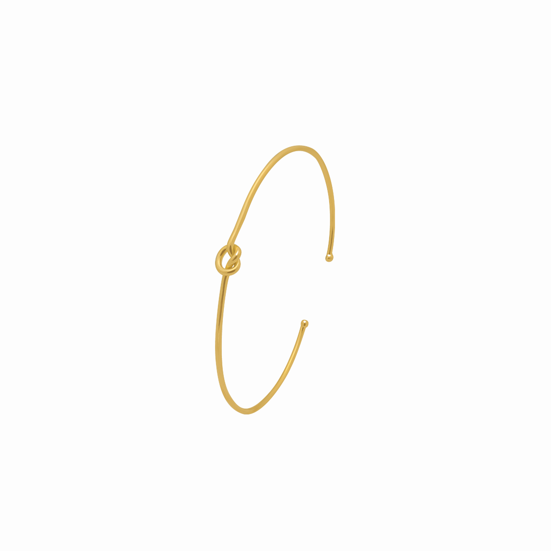 Pulsera en oro amarillo 18K abierto retráctil con nudo central