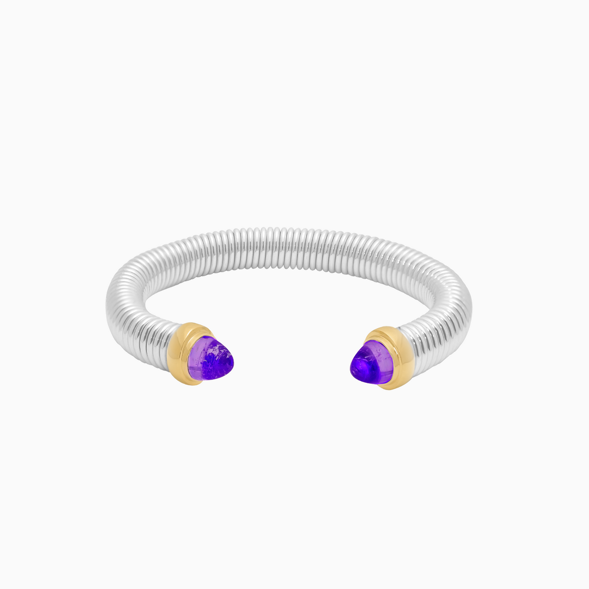 Pulsera Ánima con Amatista en plata 925 y oro 18k