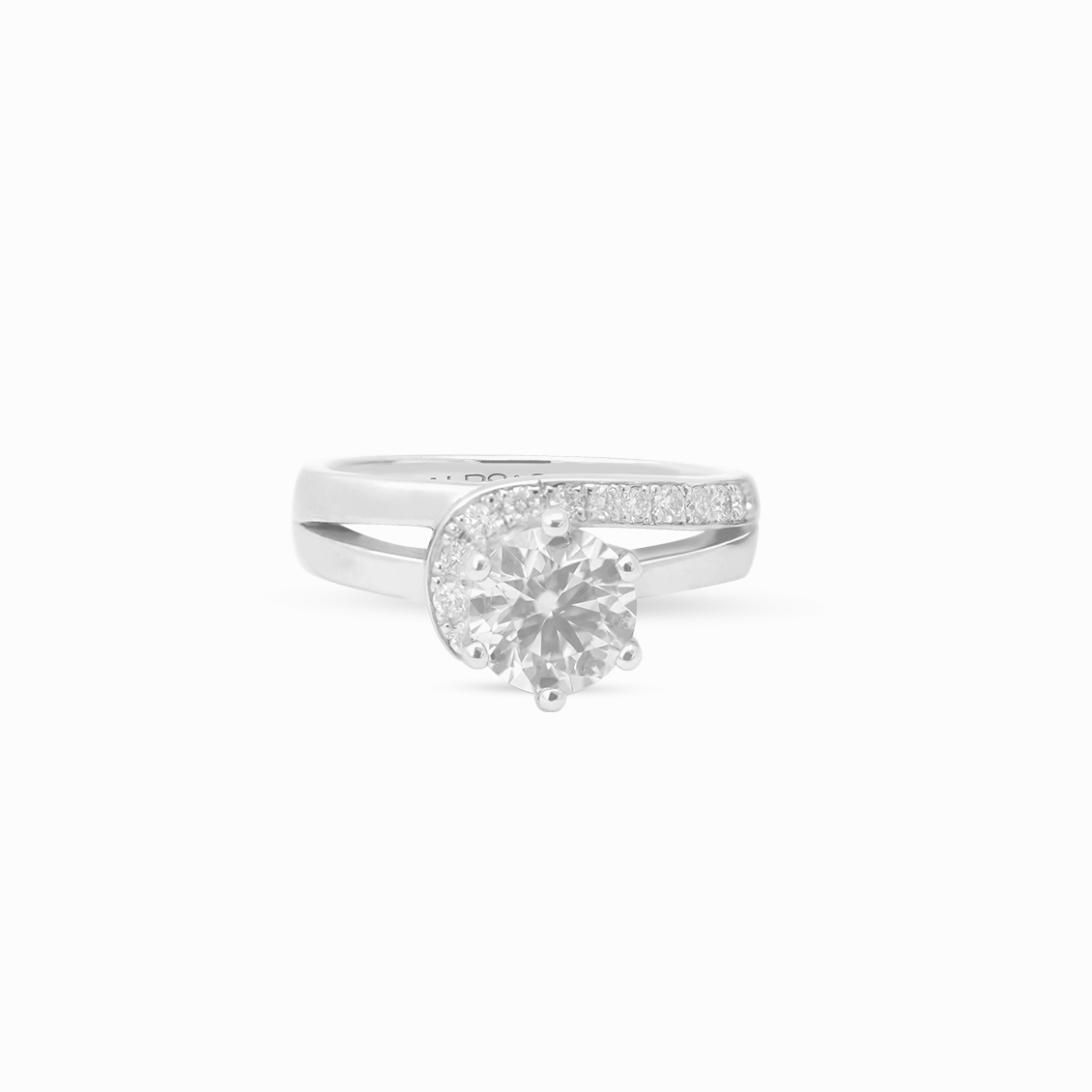 Anillo oro blanco 18k modelo celestial