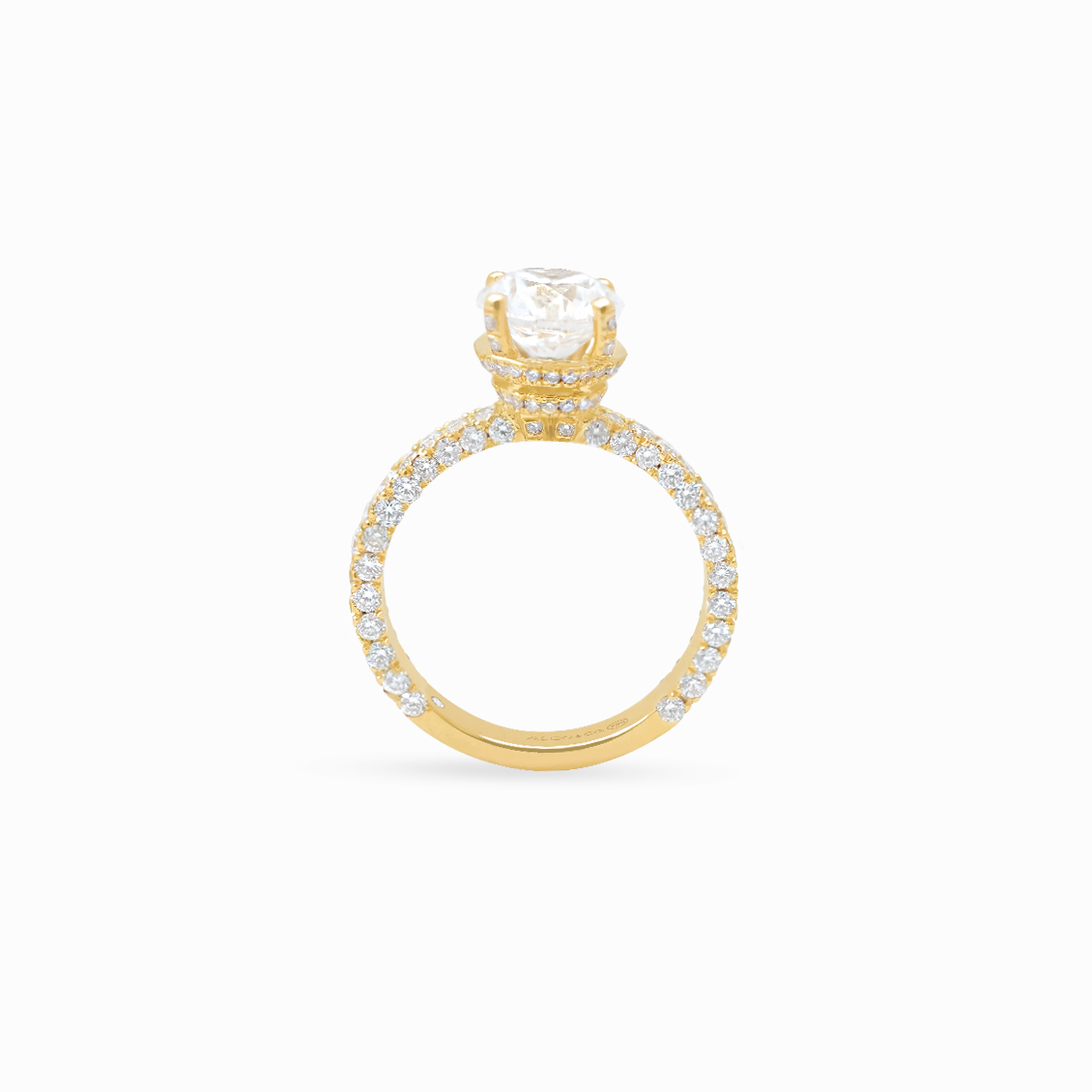 Anillo oro amarillo 18k modelo solitario premium