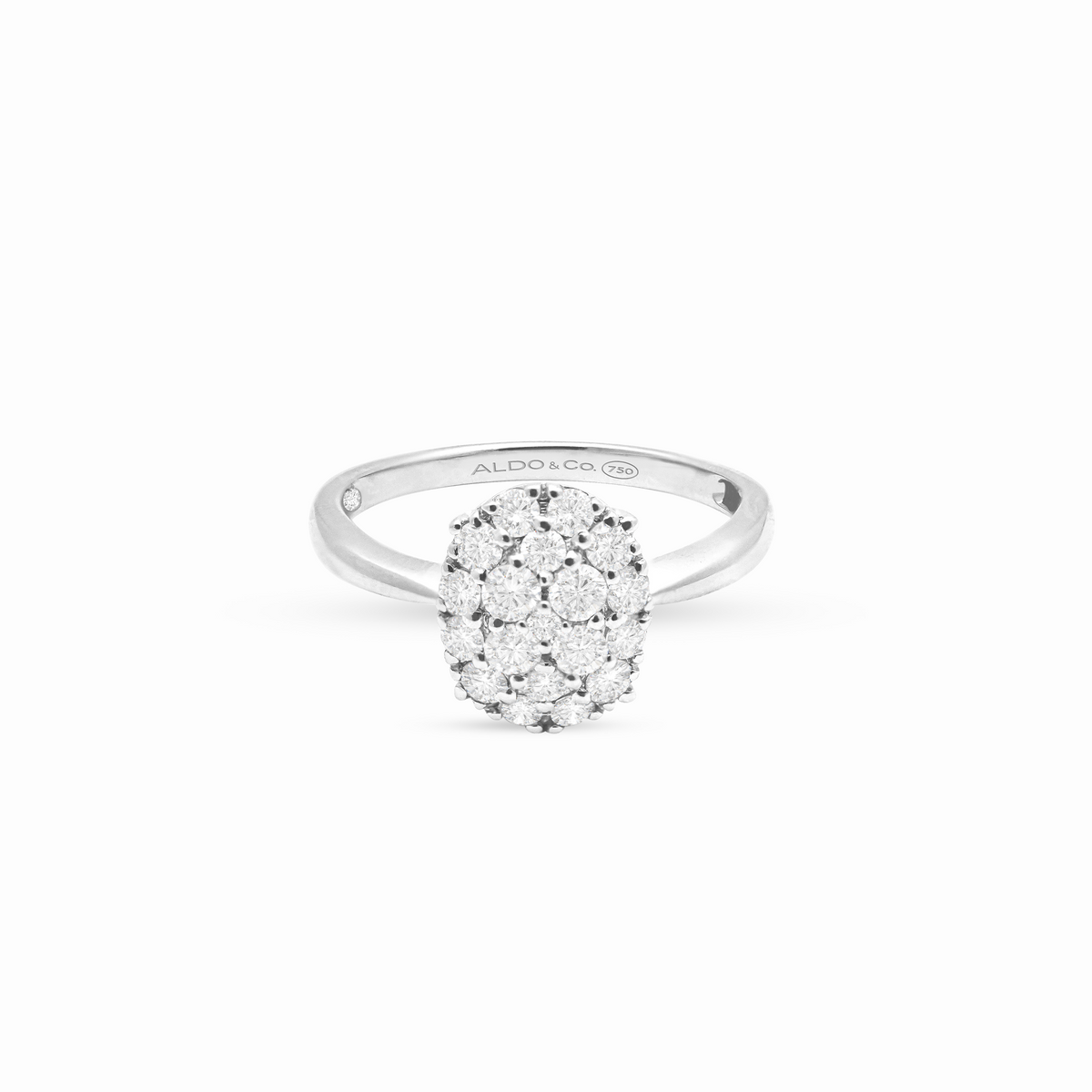 Anillo de compromiso en oro blanco 18K modelo Isadora