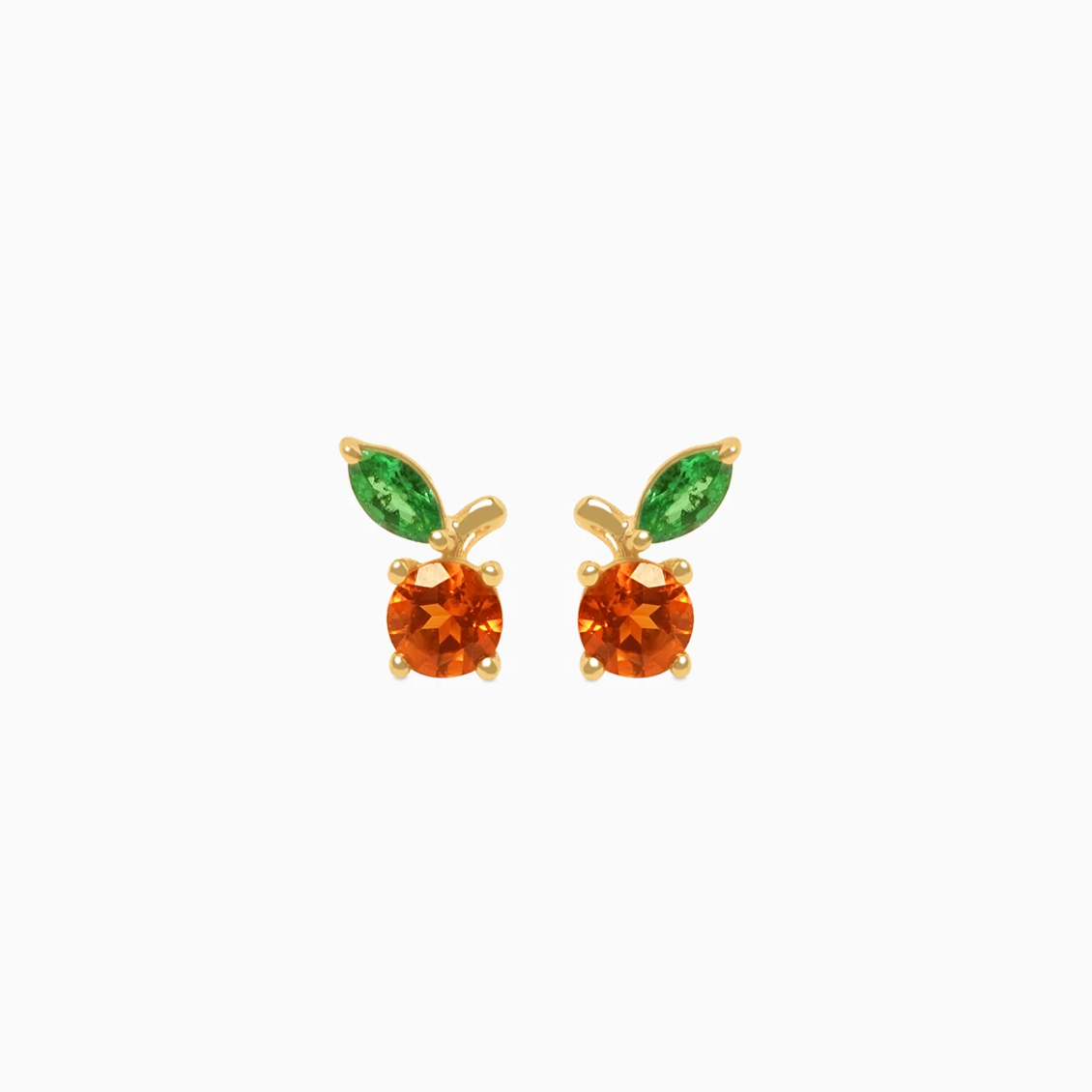 Aretes en oro amarillo de 18K naranja