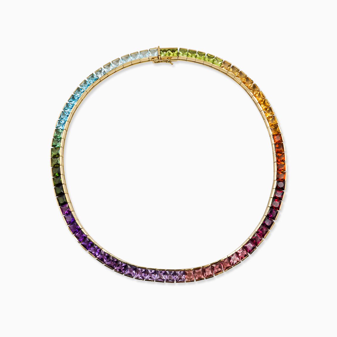 Collar en oro amarillo de 18K rainbow