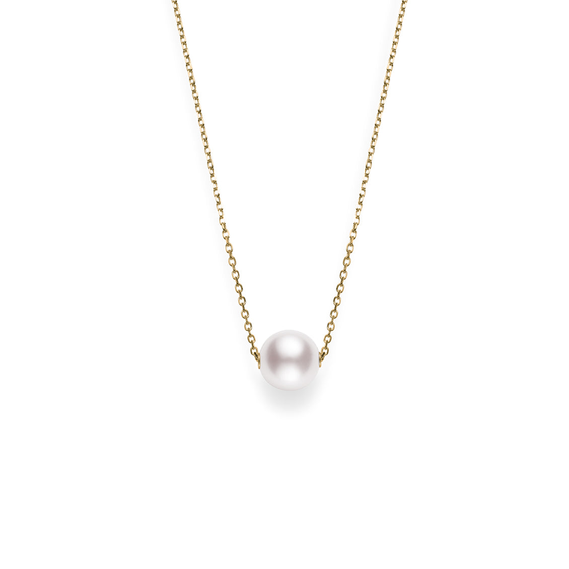Pendiente Mikimoto en oro amarillo de 18K con perla