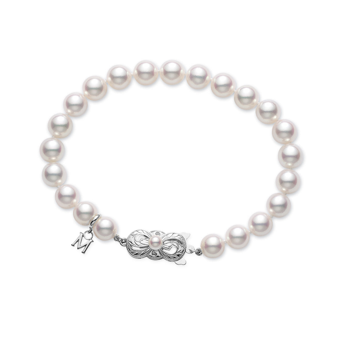 Pulsera Mikimoto en oro blanco de 18K con perlas