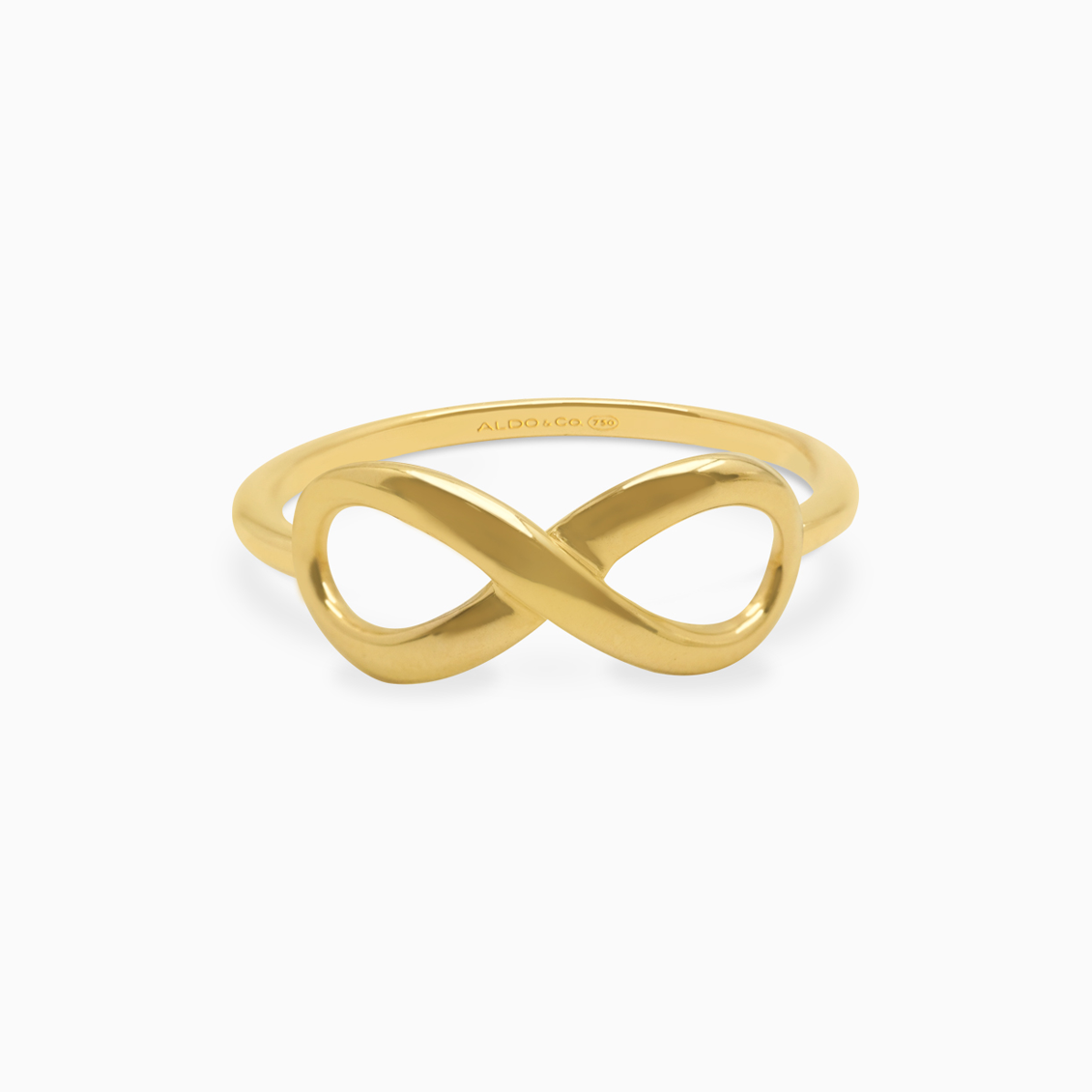 Anillo en oro amarillo de 18K infinito
