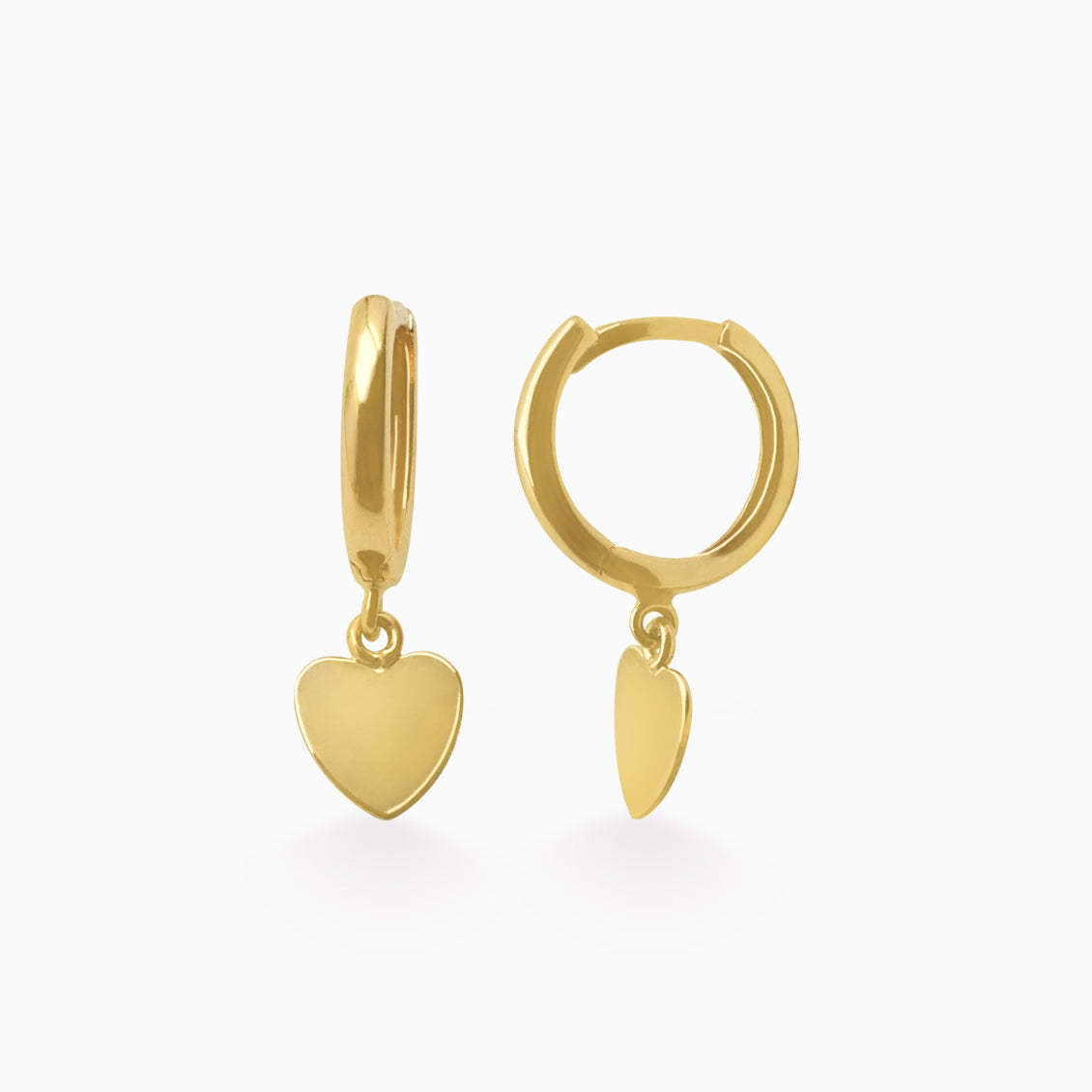 Aretes en oro amarillo de 18K con corazón colgante - Aldo & Co.