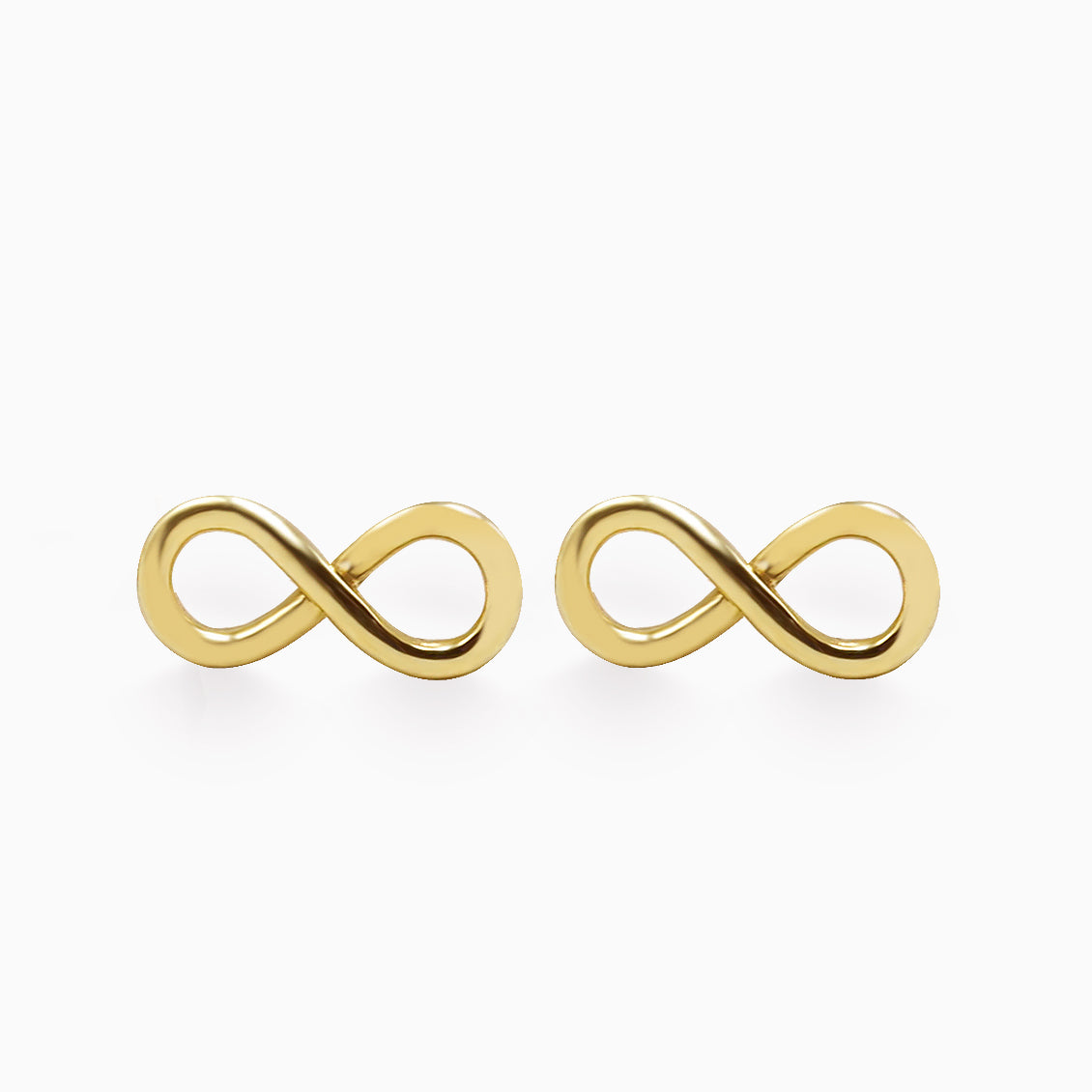 Aretes Infinito en oro amarillo de 18K