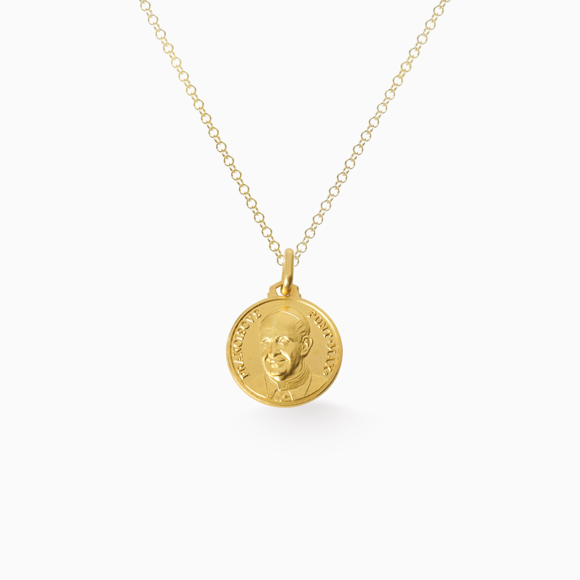 Dije en oro amarillo 18K del papa Francisco