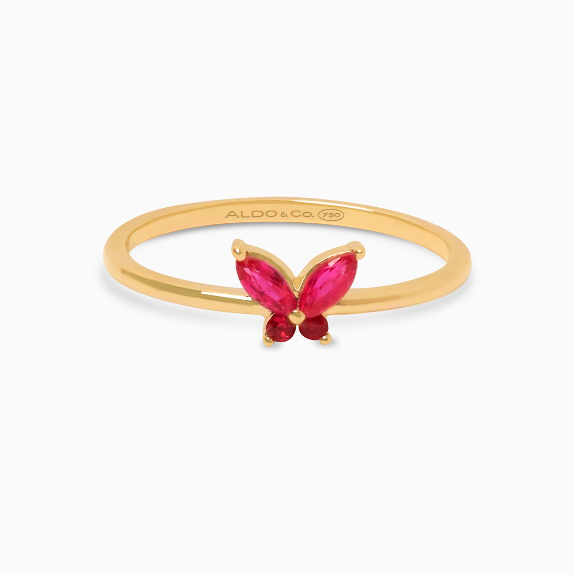 Anillo mariposa de Rubí