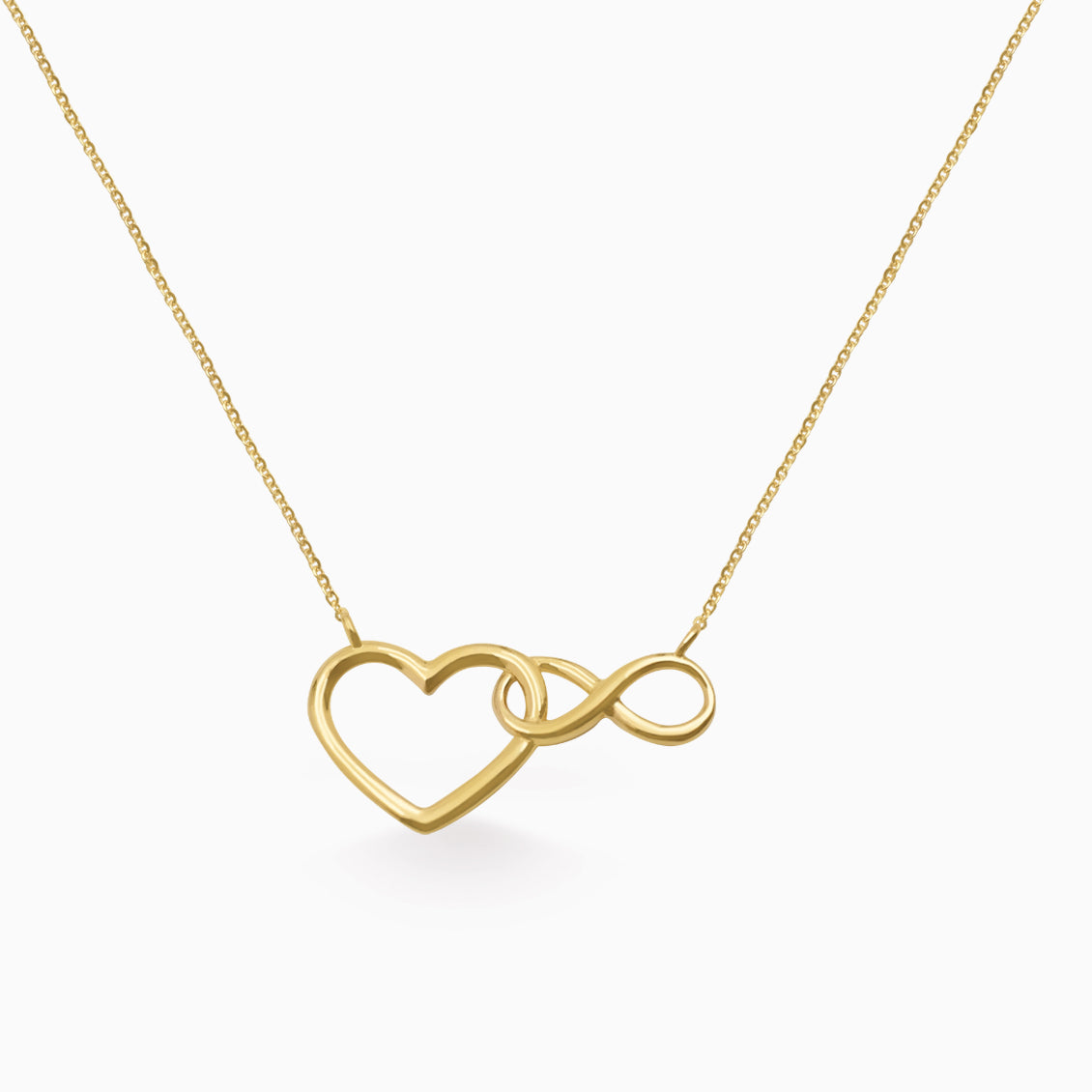 Collar en oro amarillo de 18K amor infinito